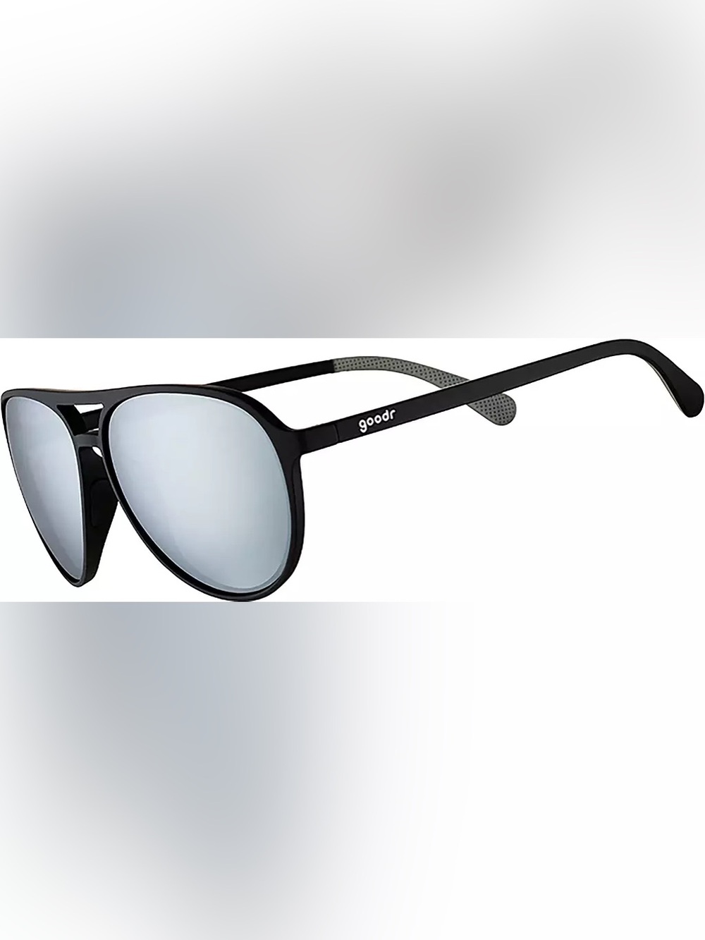 Goodr Women’s Black Sunglasses with Silver Mirrored Lenses
